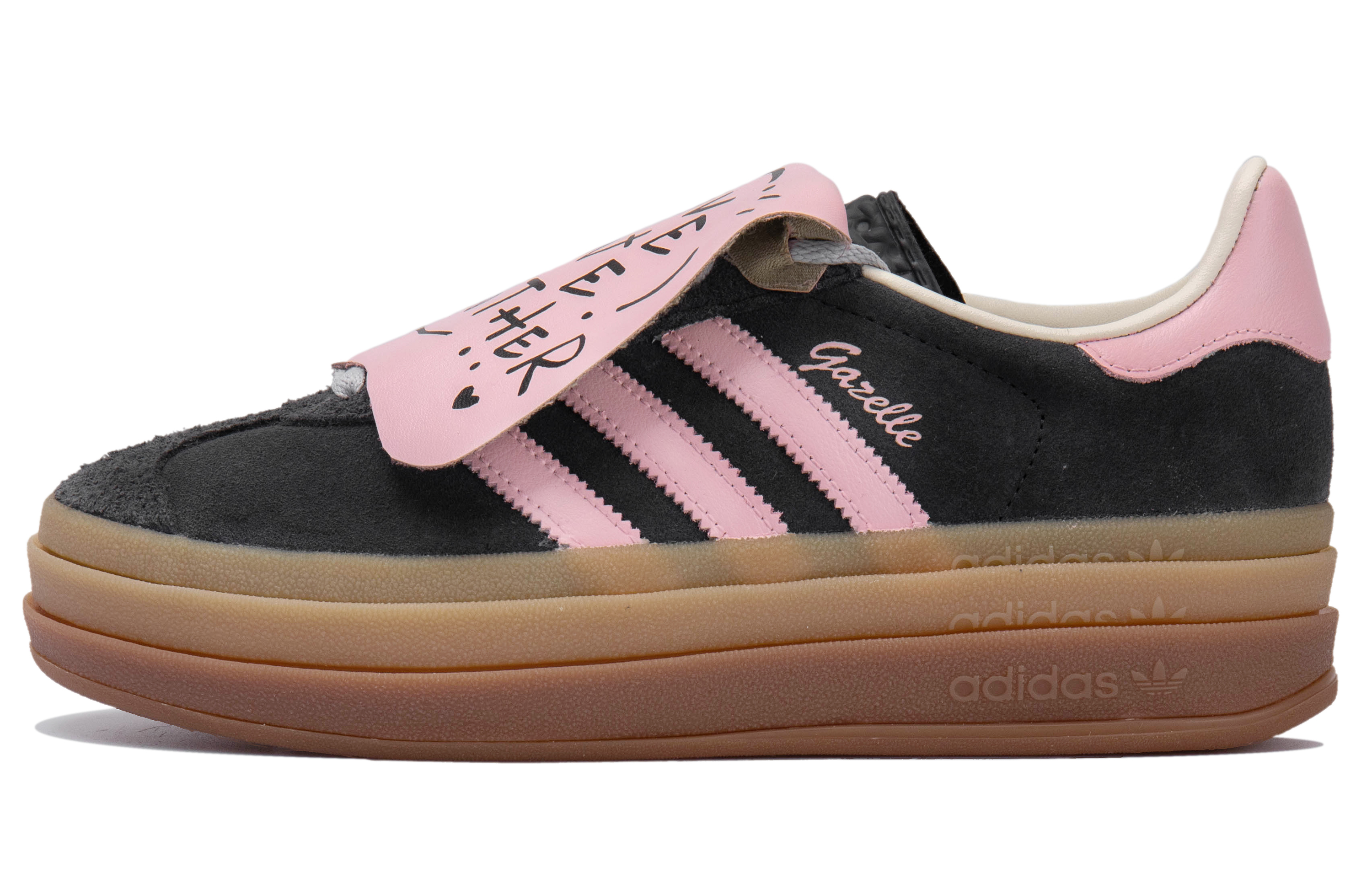 Order (W) [Sepatu Custom] adidas Originals Gazelle 'Hitam Permen Valentine' IE0428(Team拾玖-黑粉糖果S-BOX)