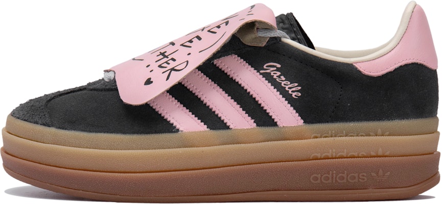 【訂製球鞋】adidas originals Gazelle OKHR 黑粉糖果 翻蓋塗鴉 復古時尚 粉墨 情人節 低筒 板鞋 女款 黑粉棕 Order 【訂製球鞋】adidas originals Gazelle OKHR 黑粉糖果 翻蓋塗鴉 復古時尚 粉墨 情人節 低筒 板鞋 女款 黑粉棕