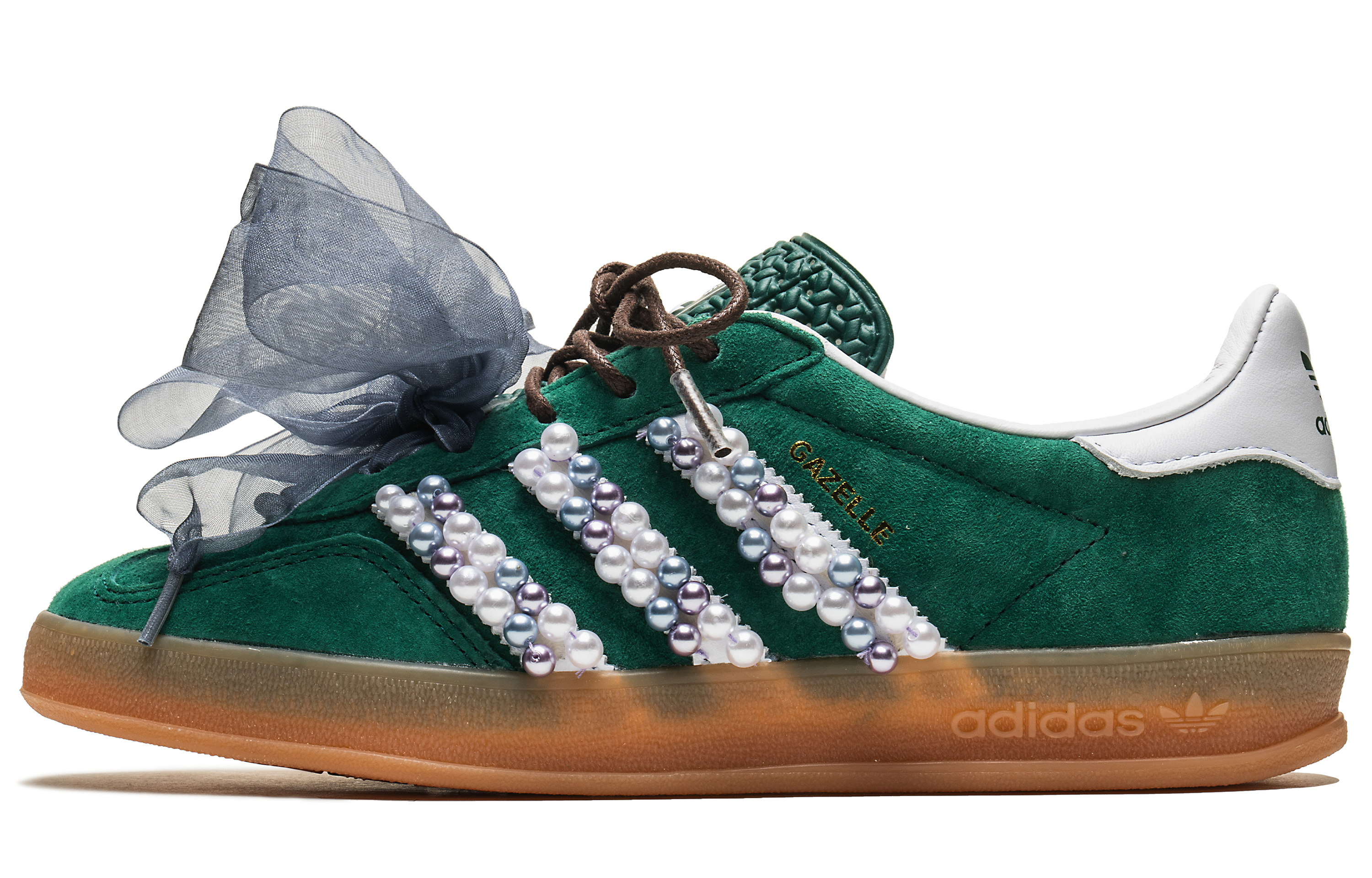 Order (W) アディダス オリジナルス ガゼル インドア "緑真珠"(カスタム) IG1596(TeamB-碧波珠影)