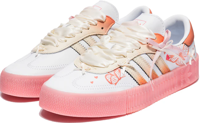 【訂製球鞋】adidas originals Samba 野鶴製造 清新簡約 芭蕾風 蝴蝶 低筒 板鞋 女款 粉色 Shop 【訂製球鞋】adidas originals Samba 野鶴製造 清新簡約 芭蕾風 蝴蝶 低筒 板鞋 女款 粉色