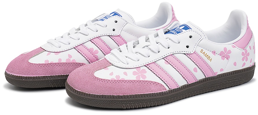 【客製化球鞋】 adidas originals Samba 莓刻 櫻粉 清新少女 櫻花 防滑耐磨 低筒 滑板鞋 女款 粉白 Shop 【客製化球鞋】 adidas originals Samba 莓刻 櫻粉 清新少女 櫻花 防滑耐磨 低筒 滑板鞋 女款 粉白