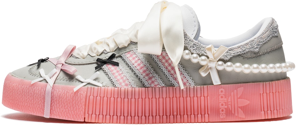 【訂製運動鞋】adidas originals Samba 野鶴製造 520特別系列 清新簡約 芭蕾風 珍珠細語 低筒 板鞋 女式 粉 Order 【訂製運動鞋】adidas originals Samba 野鶴製造 520特別系列 清新簡約 芭蕾風 珍珠細語 低筒 板鞋 女式 粉