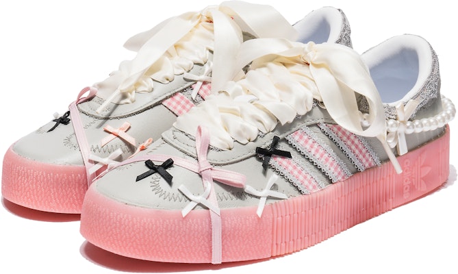 【訂製運動鞋】adidas originals Samba 野鶴製造 520特別系列 清新簡約 芭蕾風 珍珠細語 低筒 板鞋 女式 粉 Shop 【訂製運動鞋】adidas originals Samba 野鶴製造 520特別系列 清新簡約 芭蕾風 珍珠細語 低筒 板鞋 女式 粉