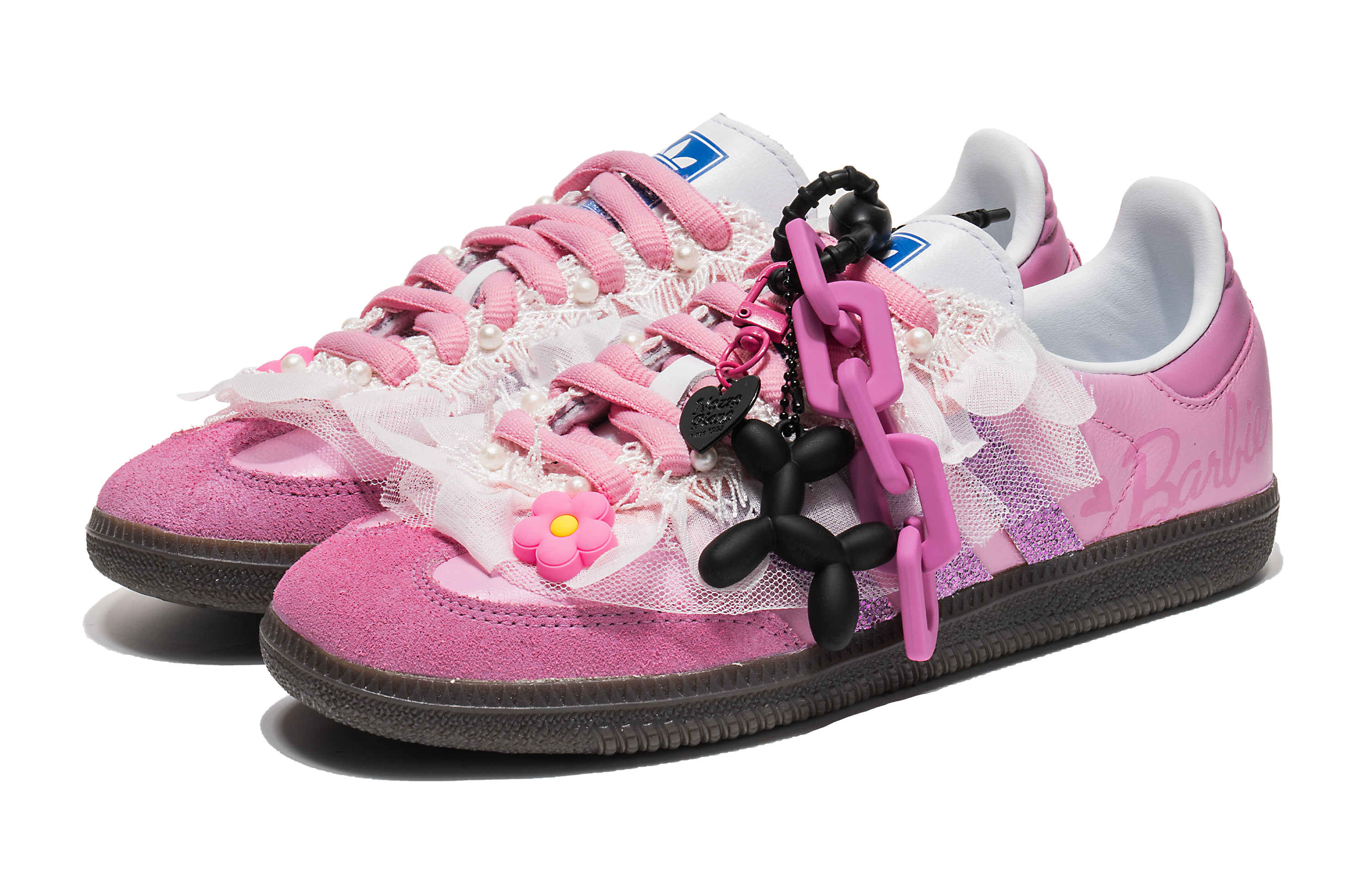 Lookbook (W) Zapatillas adidas Originals Samba 'Rosa Negro Barbie Cordón' IG1024(TeamB-女款芭比蕾丝)