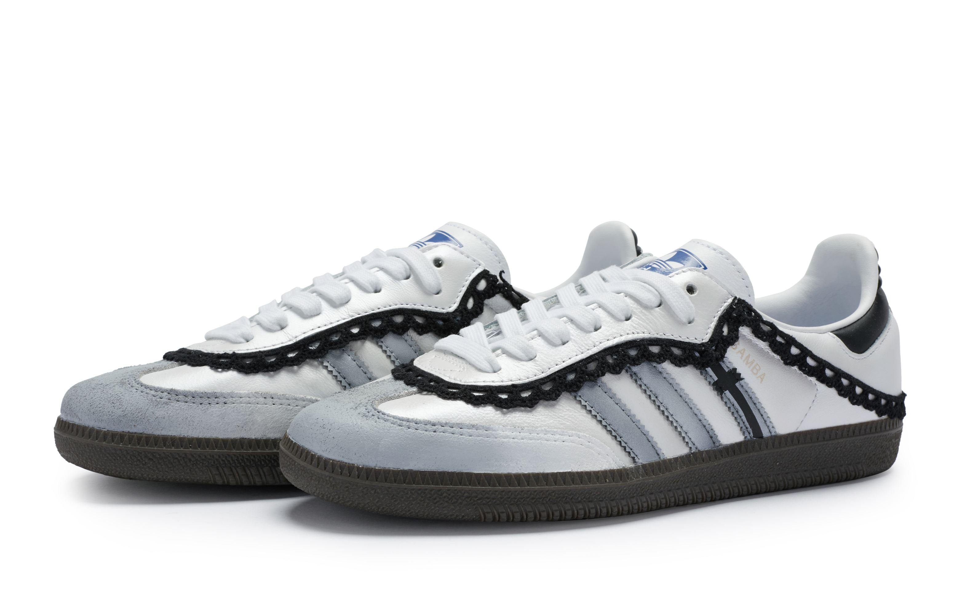 Lookbook (W) [Zapatillas Personalizadas] adidas Originals Samba OG 'Blanco Ballet Plata Negro' B75806-444473