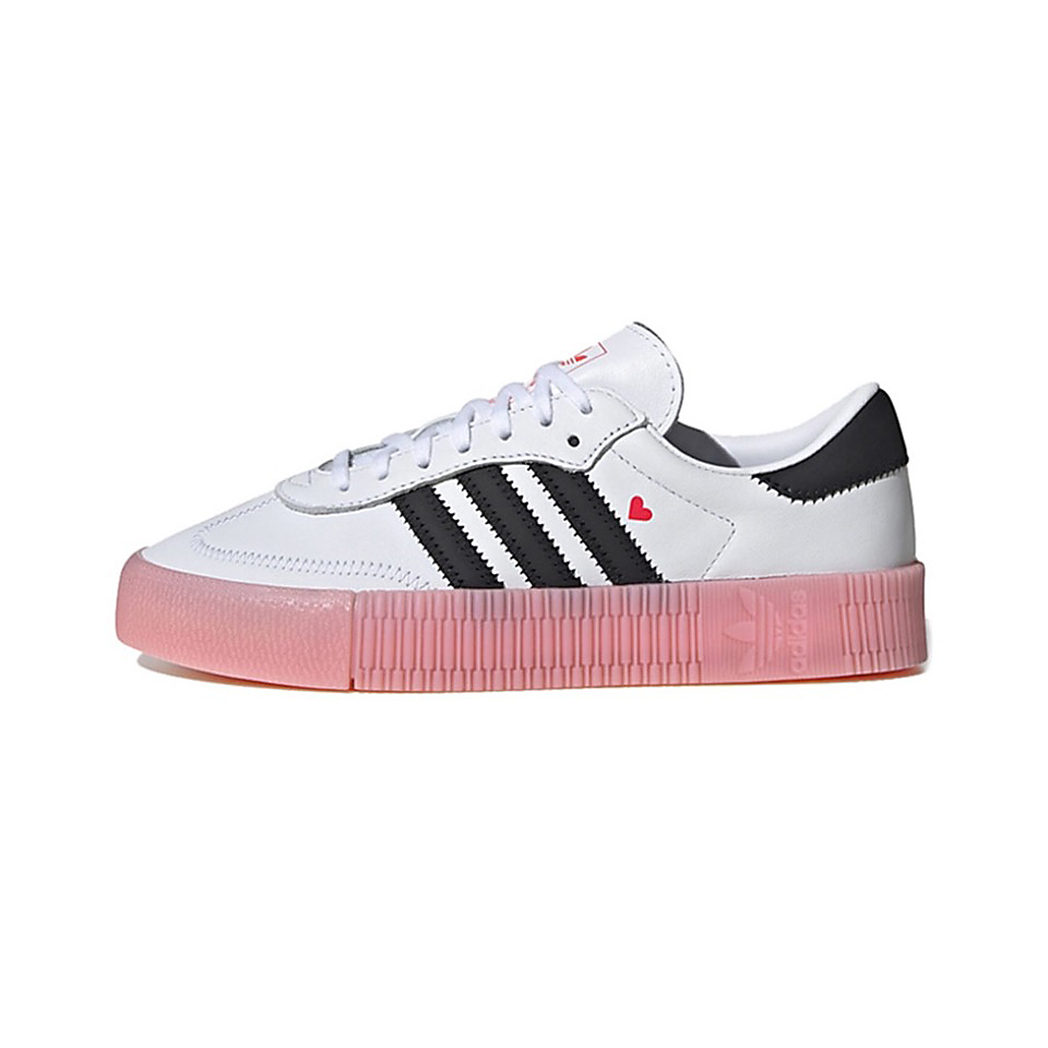 Sizing 【定製球鞋】 adidas originals Samba rose 甜夢蜜語 皮革 厚底 防滑耐磨 低筒 板鞋 女款 粉白