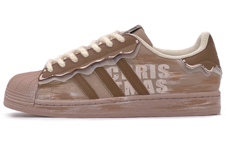 [Custom Shoes] (Women) adidas Originals Superstar 'Christmas Vintage Brown White'