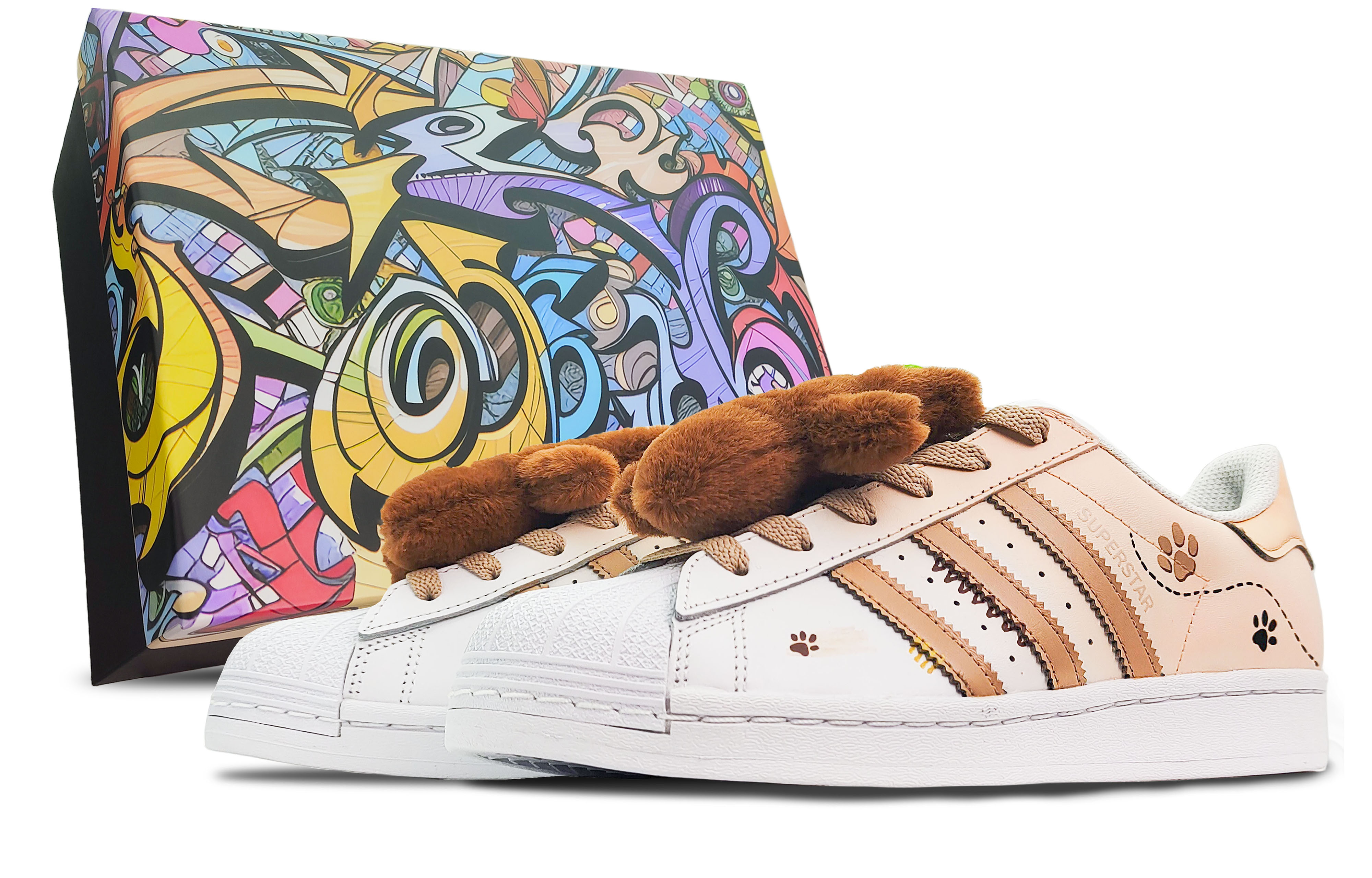 Buy (W) [Sepatu Custom] adidas Originals Superstar 'Beruang Cokelat' EG4958(Team188-brown-bearSBOX)