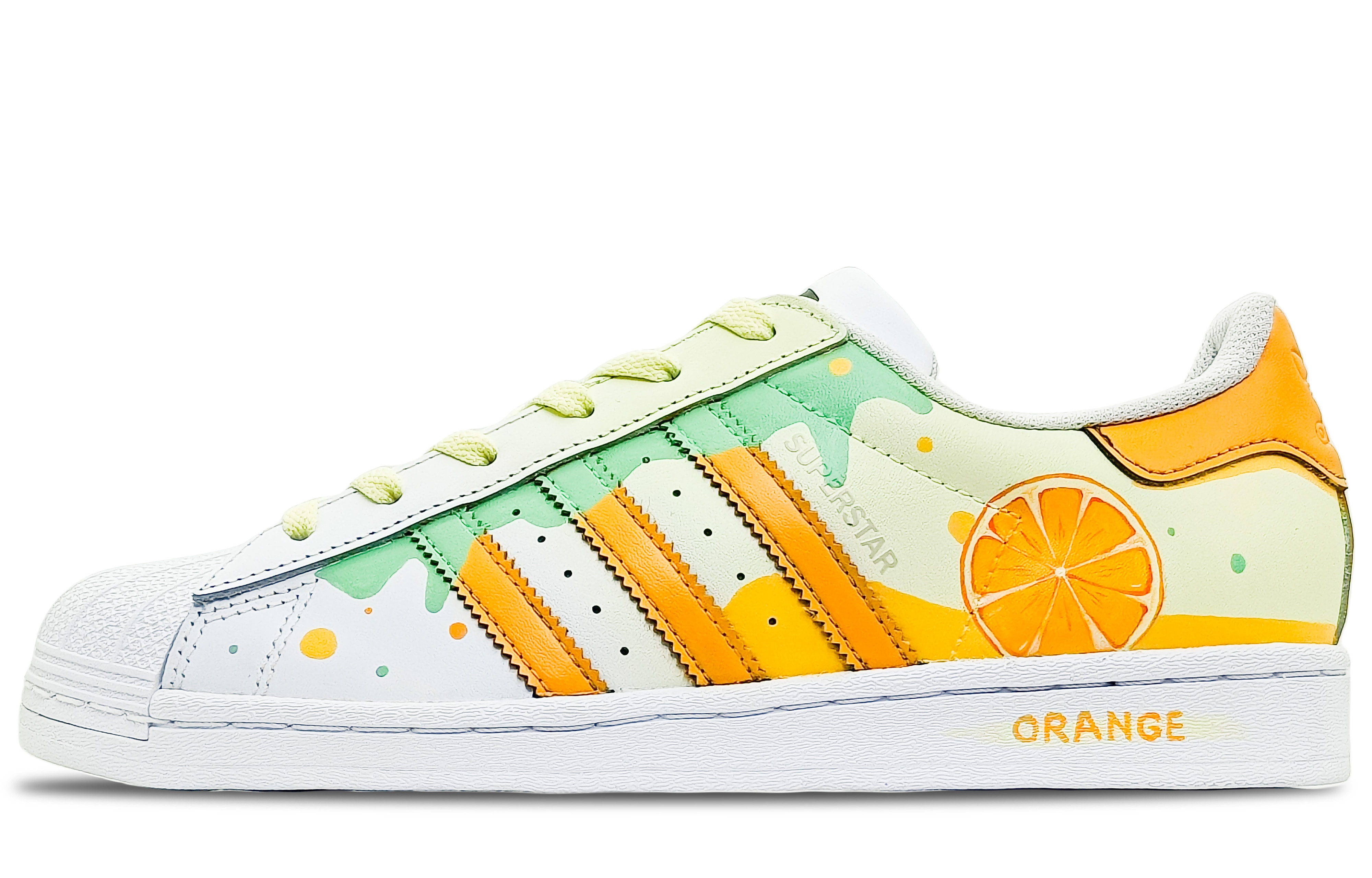 [Custom Shoes] (W) adidas Originals Superstar 'Orange Soda Summer Lemon'