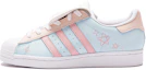Order 【訂製球鞋】 adidas originals Superstar 氣泡水母 藍莓跳跳糖 春夏甜美小清新 經典蚌殼頭 防滑耐磨 低筒 板鞋 女款 粉藍
