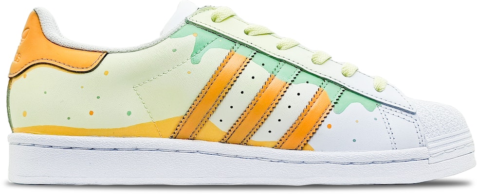 【客製球鞋】adidas originals Superstar 橘子汽水 夏日檸檬 耐磨防滑透氣 舒適百搭 低筒 板鞋 女款 黃橘綠 Lookbook 【客製球鞋】adidas originals Superstar 橘子汽水 夏日檸檬 耐磨防滑透氣 舒適百搭 低筒 板鞋 女款 黃橘綠