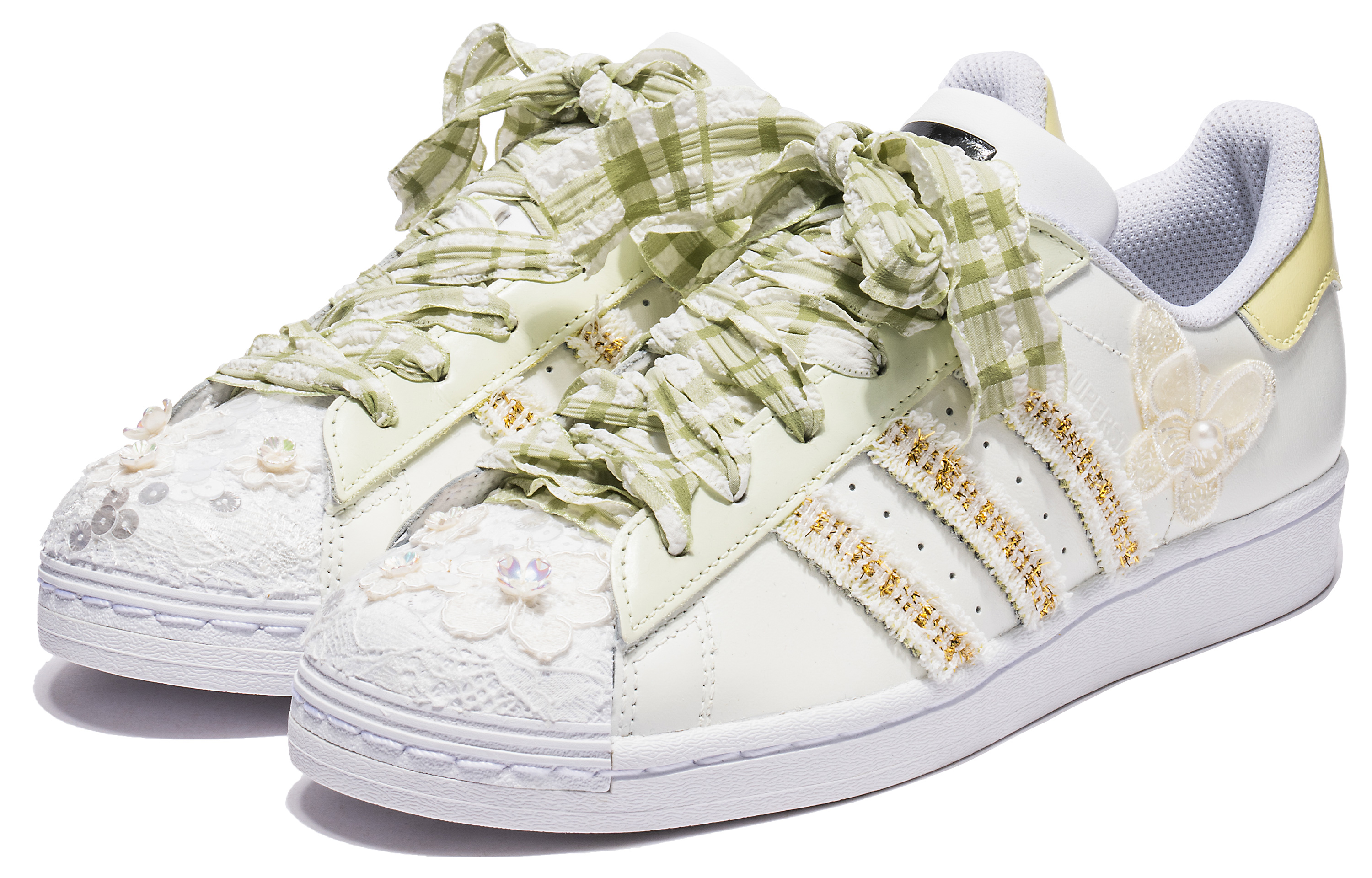 Shop (W) [Sepatu Kustom] adidas Originals Superstar 'Bunga Cahaya Bulan' FV3284(TeamB-月光花影)