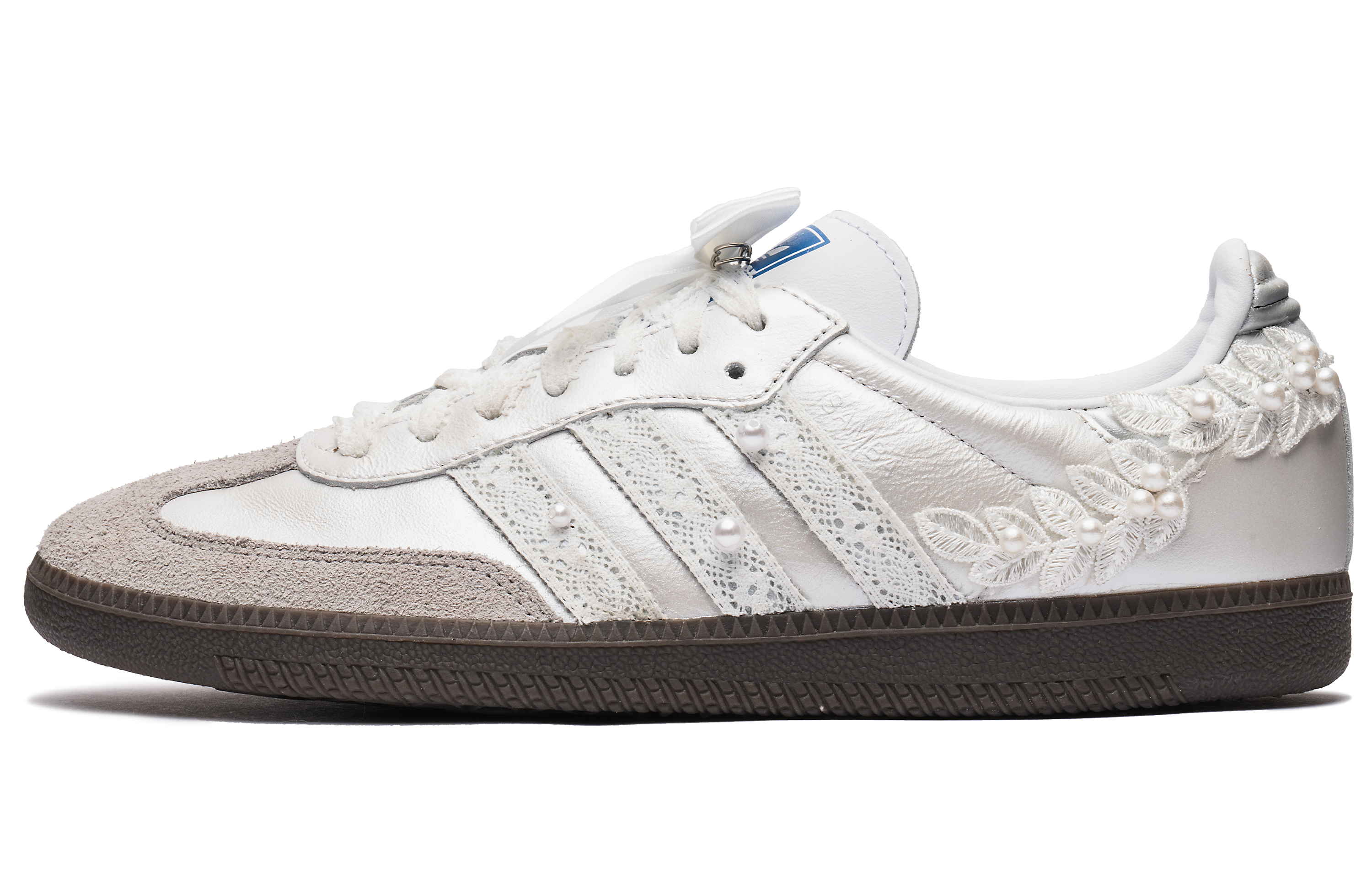 [Custom Shoes] (W) adidas Samba 'Silver Pearl Embroidery' 圖 2