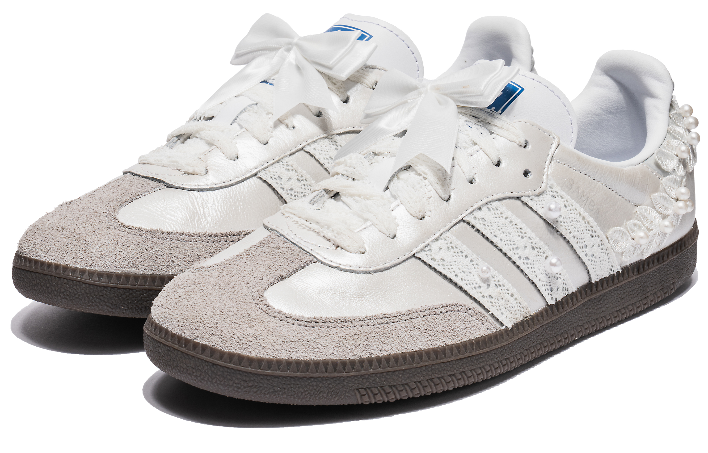 [Custom Shoes] (W) adidas Samba 'Silver Pearl Embroidery' 圖 4