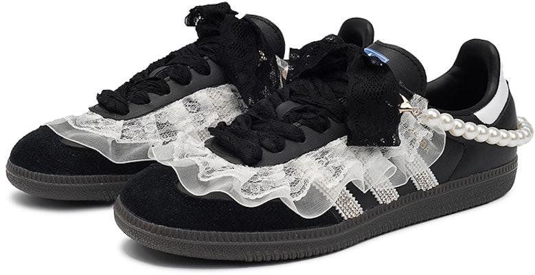 (W) 아디다스 삼바 OG '블랙 화이트 발레리나' 커스텀 슈즈 B75807(TeamI-女款黑白芭蕾K黑白) Lookbook (W) 아디다스 삼바 OG '블랙 화이트 발레리나' 커스텀 슈즈 B75807(TeamI-女款黑白芭蕾K黑白)