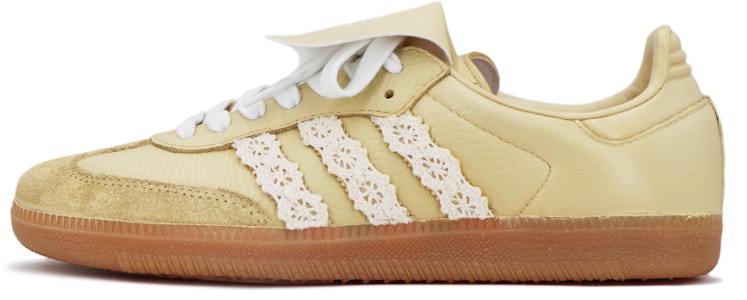 【客製化球鞋】adidas originals Samba OG 蒸氣木偶 古月樓蘭 蕾絲 防滑減震 低筒 板鞋 女款 香檳色 Buy 【客製化球鞋】adidas originals Samba OG 蒸氣木偶 古月樓蘭 蕾絲 防滑減震 低筒 板鞋 女款 香檳色