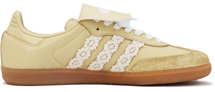 【客製化球鞋】adidas originals Samba OG 蒸氣木偶 古月樓蘭 蕾絲 防滑減震 低筒 板鞋 女款 香檳色 Order 【客製化球鞋】adidas originals Samba OG 蒸氣木偶 古月樓蘭 蕾絲 防滑減震 低筒 板鞋 女款 香檳色