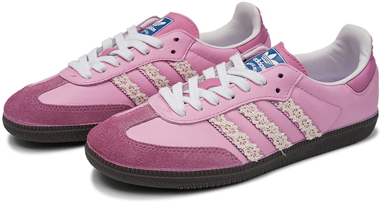 【客製化球鞋】adidas originals Samba OG 藤蔓 粉霧公主 芭蕾風 防滑耐磨 低筒 滑板鞋 女款 滑板鞋 Lookbook 【客製化球鞋】adidas originals Samba OG 藤蔓 粉霧公主 芭蕾風 防滑耐磨 低筒 滑板鞋 女款 滑板鞋