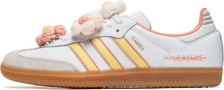 【訂製球鞋】 adidas originals Samba OG 下午日光 向日葵 小菊花 防滑 低筒 滑板鞋 女款 白橙 Buy 【訂製球鞋】 adidas originals Samba OG 下午日光 向日葵 小菊花 防滑 低筒 滑板鞋 女款 白橙