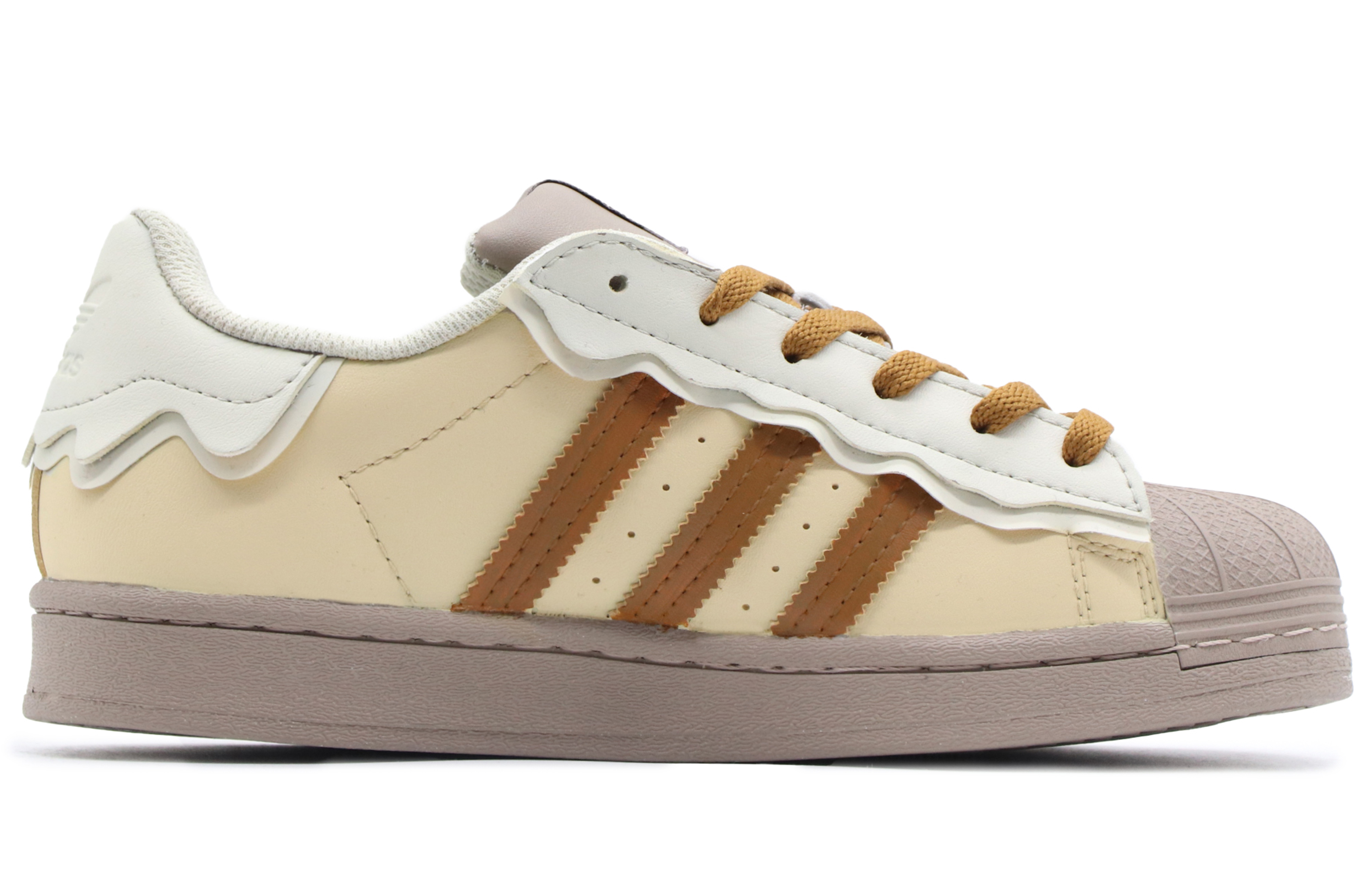 Shop (W) 푸딩 BBL 크리스마스 한정판 아디다스 슈퍼스타 (화이트 브라운) GW4440(Team57-女款布丁)