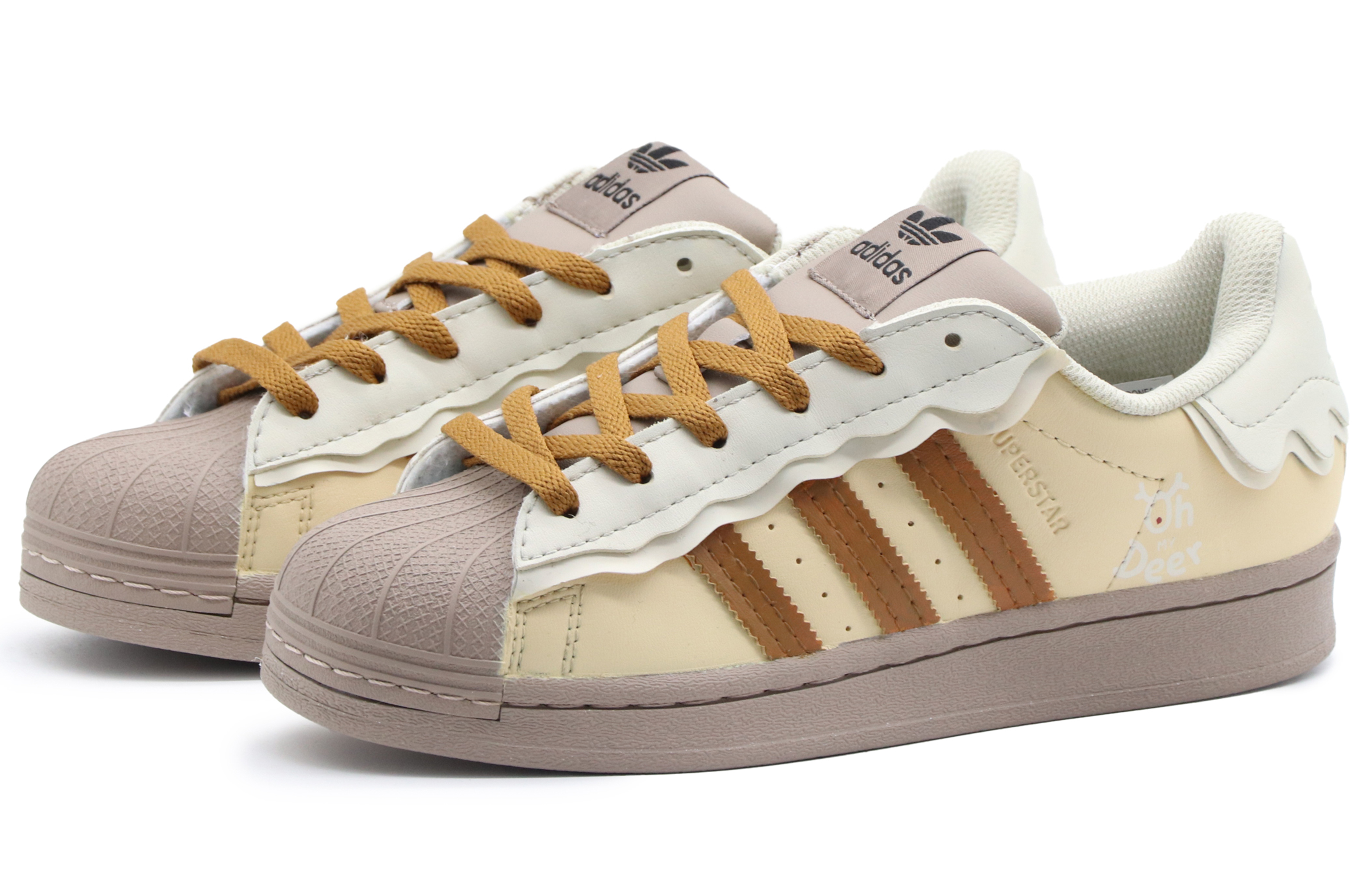 Purchase (W) 푸딩 BBL 크리스마스 한정판 아디다스 슈퍼스타 (화이트 브라운) GW4440(Team57-女款布丁)