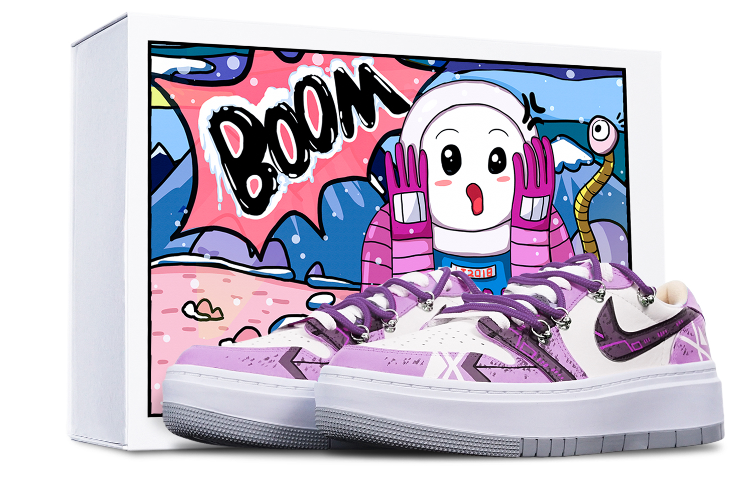 [Custom Shoes] (Women) Air Jordan 1 Elevate Low 'Cyberpunk Battle Damage Gundam'