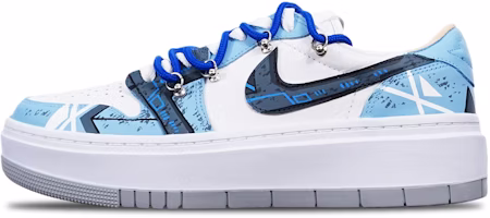 (W) 커스텀 에어 조던 1 로우 '사이버펑크 배틀워른' (Custom AJ1 Low 'Cyberpunk') DH7004-100(TeamT-厚底战损雾霾蓝S-BOX) Buy (W) 커스텀 에어 조던 1 로우 '사이버펑크 배틀워른' (Custom AJ1 Low 'Cyberpunk') DH7004-100(TeamT-厚底战损雾霾蓝S-BOX)