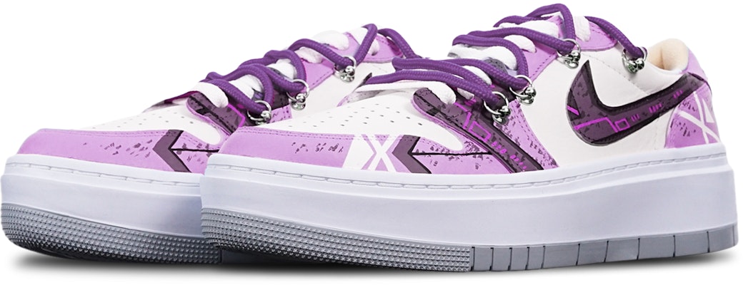 (W) 에어 조던 1 엘리베이트 로우 '사이버펑크 건담' (47 characters) DH7004-100(TeamT-厚底战损紫红白S-BOX) Lookbook (W) 에어 조던 1 엘리베이트 로우 '사이버펑크 건담' (47 characters) DH7004-100(TeamT-厚底战损紫红白S-BOX)