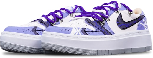 【定制球鞋】 Jordan Air Jordan 1 Elevate Low 賽博朋克 戰損 限量鞋盒 厚底 低幫 復古籃球鞋 女款 籃子白 Lookbook 【定制球鞋】 Jordan Air Jordan 1 Elevate Low 賽博朋克 戰損 限量鞋盒 厚底 低幫 復古籃球鞋 女款 籃子白