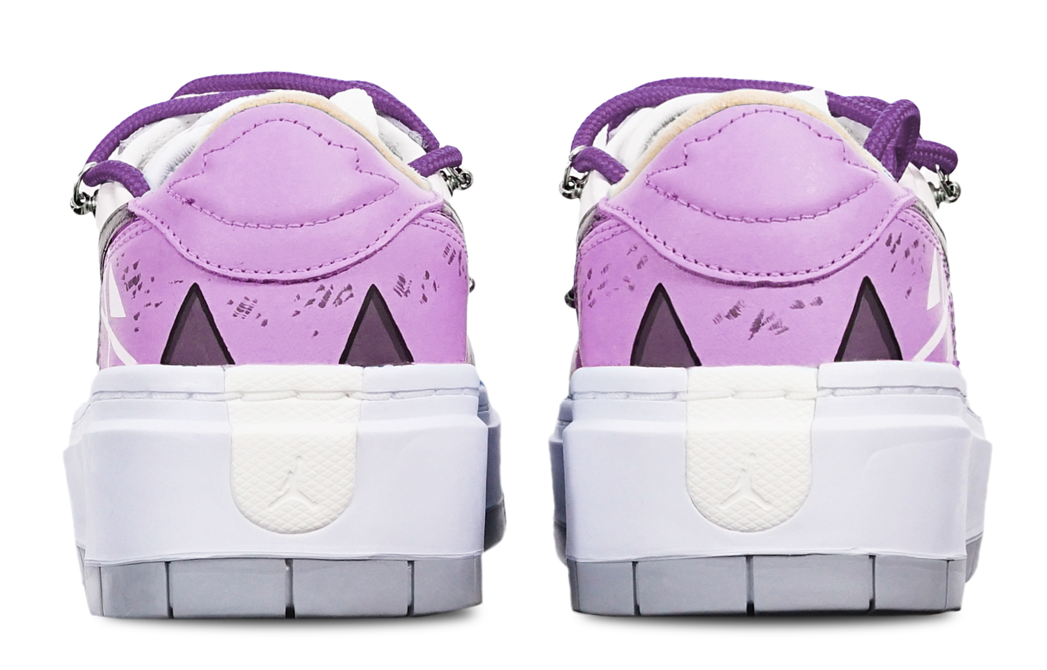 Purchase (W) [Custom-Schuhe] Air Jordan 1 Elevate Low ''Cyberpunk Battle Damage Gundam'' DH7004-100(TeamT-厚底战损紫红白S-BOX)