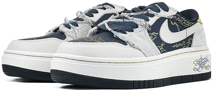 (W) 에어 조던 1 엘리베이트 로우 SE "블랙 그레이 골드" (커스텀) DV1494-001(Team73-青鸟女款) Lookbook (W) 에어 조던 1 엘리베이트 로우 SE "블랙 그레이 골드" (커스텀) DV1494-001(Team73-青鸟女款)