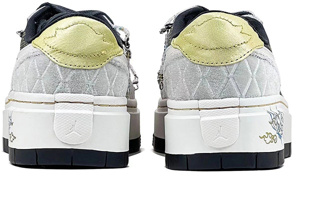【訂製球鞋】 Jordan Air Jordan 1 elevate low se 青鳥 防滑耐磨 低筒 復古籃球鞋 女款 黑灰金 Shop 【訂製球鞋】 Jordan Air Jordan 1 elevate low se 青鳥 防滑耐磨 低筒 復古籃球鞋 女款 黑灰金