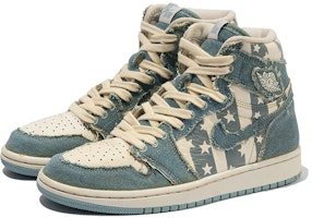 (W) 커스텀 에어 조던 1 하이 '커피 염색 데님 스타 스트라이프' DM9036-104(TeamB-女款咖啡染条纹B-BOX) Lookbook (W) 커스텀 에어 조던 1 하이 '커피 염색 데님 스타 스트라이프' DM9036-104(TeamB-女款咖啡染条纹B-BOX)