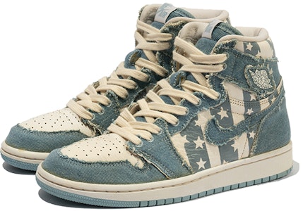 (W) 커스텀 에어 조던 1 하이 '커피 염색 데님 스타 스트라이프' DM9036-104(TeamB-女款咖啡染条纹B-BOX) Lookbook (W) 커스텀 에어 조던 1 하이 '커피 염색 데님 스타 스트라이프' DM9036-104(TeamB-女款咖啡染条纹B-BOX)