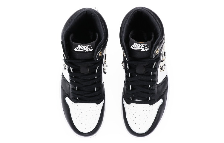 Shop (W) 【定制鞋款】Air Jordan 1 高帮 OG 复刻 '银趾' CD0461-001(TeamTen-女款熊猫黑白)