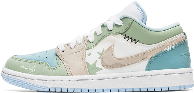 custom-shoes-women-air-jordan-1-low-aluminum-star