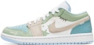 Buy (W) カスタムAJ1 Low アルミスター DC0774-141(Team22-女款星星蓝绿A-BOX)