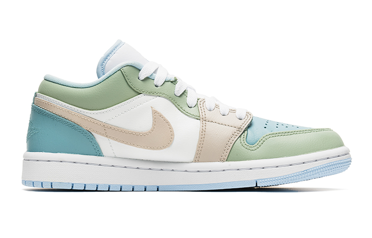 Order (W) カスタムAJ1 Low アルミスター DC0774-141(Team22-女款星星蓝绿A-BOX)