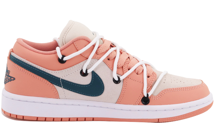 Order 【定製球鞋】 Jordan Air Jordan 1 Low 新中式 潮流兔年 天使兔幾 低幫 復古籃球鞋 女款 粉藍色