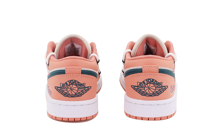 Shop 【定製球鞋】 Jordan Air Jordan 1 Low 新中式 潮流兔年 天使兔幾 低幫 復古籃球鞋 女款 粉藍色