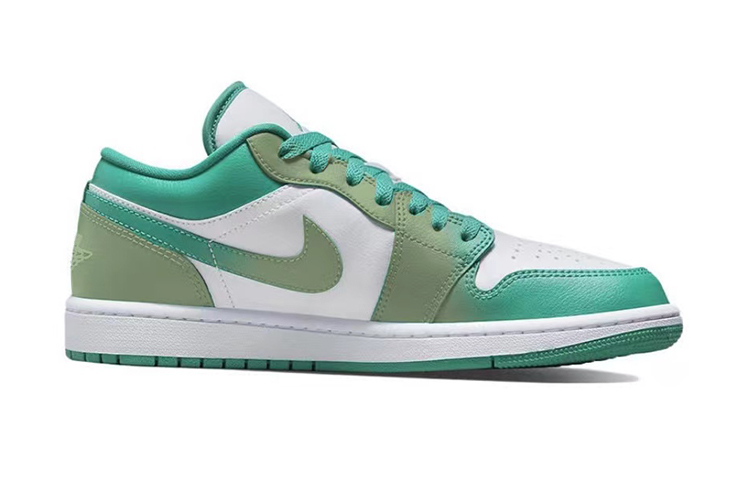 Order (W) [Sepatu Custom] Air Jordan 1 Low 'Bamboo Fortune' Pria Wanita DC0774-132(Team48-富贵竹)