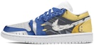 Buy 【客製化球鞋】Jordan Air Jordan 1 Low 戰損 機甲 噴繪 風活動 防滑耐磨 低筒 復古籃球鞋 女款 藍黃