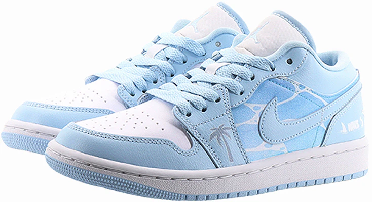 (W) 커스텀 에어 조던 1 로우 '비치 팜트리 UNC 블루' DC0774-141(Team10--海滩椰树) Lookbook (W) 커스텀 에어 조던 1 로우 '비치 팜트리 UNC 블루' DC0774-141(Team10--海滩椰树)