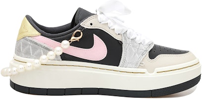 (W) 【カスタムシューズ】(女性用) エアジョーダン1 ロー「ブラックグレーピンクパールサッシュ」 DV1494-001(Team拾玖-珍珠公主S-BOX) Lookbook (W) 【カスタムシューズ】(女性用) エアジョーダン1 ロー「ブラックグレーピンクパールサッシュ」 DV1494-001(Team拾玖-珍珠公主S-BOX)