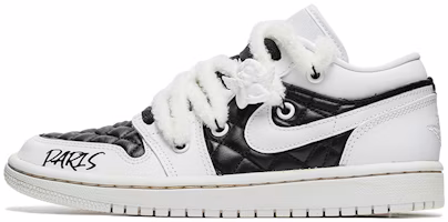 (W) カスタムAJ1 ロー "黒白ツイード" DB6480-100(TeamB-女款黑白解构K-BOX) Buy (W) カスタムAJ1 ロー "黒白ツイード" DB6480-100(TeamB-女款黑白解构K-BOX)