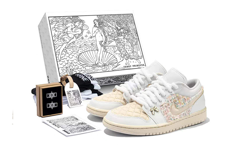 [Custom Shoes] (W) Jordan 1 Low 'Black White Deconstructed'