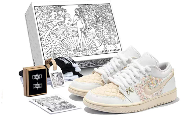 【訂製球鞋】 Jordan Air Jordan 1 Low 野鶴製造 小香風主題 黑白解構 特殊禮盒版 低幫 復古籃球鞋 女款 米白 Buy 【訂製球鞋】 Jordan Air Jordan 1 Low 野鶴製造 小香風主題 黑白解構 特殊禮盒版 低幫 復古籃球鞋 女款 米白