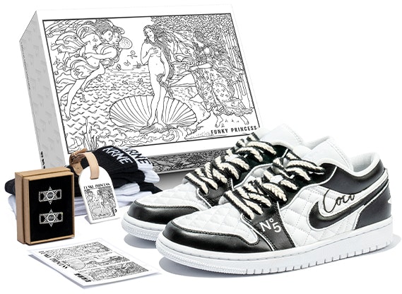 custom-shoes-women-air-jordan-1-low-black-white-xiao-xiangfeng-theme