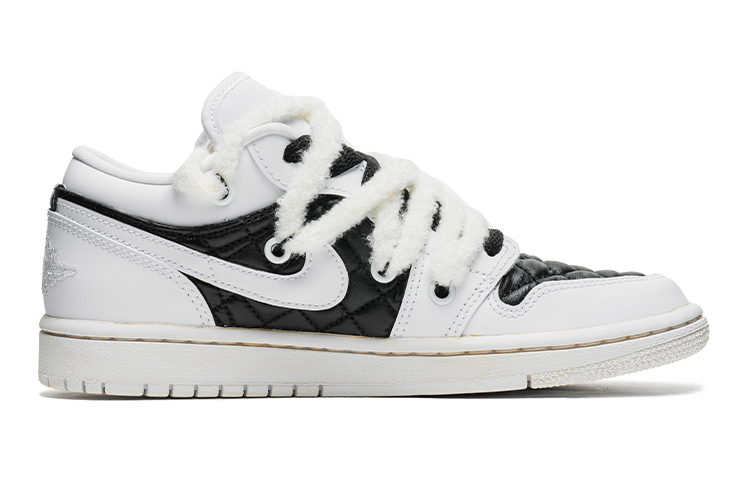 Order (W) 에어 조던 1 로우 '블랙 화이트 트위드' (커스텀 슈즈) DB6480-100(TeamB-女款黑白解构K-BOX)