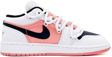 【訂製球鞋】Jordan Air Jordan 1 休閒百搭 耐磨透氣 低筒 復古籃球鞋 女款 黑白粉 Order 【訂製球鞋】Jordan Air Jordan 1 休閒百搭 耐磨透氣 低筒 復古籃球鞋 女款 黑白粉